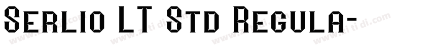 Serlio LT Std Regula字体转换